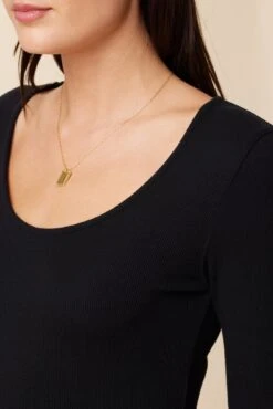 Itana Long Sleeve Dream Rib Tee - Black -Outlet Sleek Vest Store 0018 Short Sleeve Itana Black 4 96b2167c 6b2d 497f a137 2c6ae5f3be8b