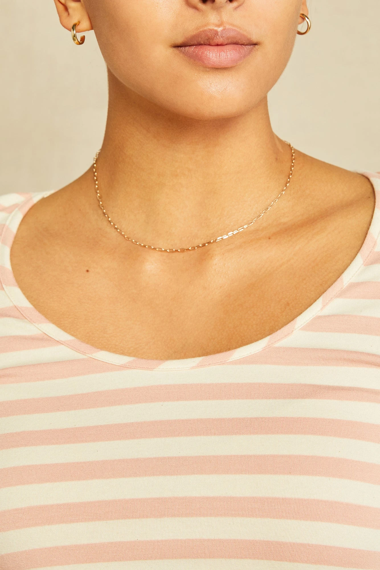 Cara 3/4 Sleeve Reverie Knit Tee - Rose And Ivory - Image 4