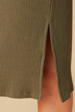 Vindy Paris Rib Skirt - Calla Green -Outlet Sleek Vest Store 0054 Vindy Calla Green 5