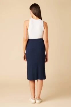 Vindy Paris Rib Skirt - Ocean -Outlet Sleek Vest Store 0054 Vindy Ocean 3 de835a48 84c3 449d b920 389be736ddfa