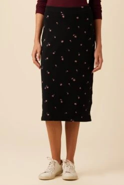 Sabine Luxe Fleece Skirt - Fleur -Outlet Sleek Vest Store 0153 Ebele Printed Fleur 1