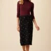 Sabine Luxe Fleece Skirt - Fleur