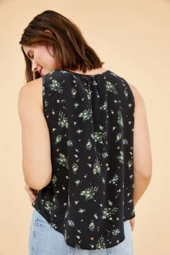Tori Silk Tank -Outlet Sleek Vest Store 0211ToriBolinasFloral 6728 web
