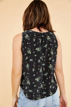 Tori Silk Tank -Outlet Sleek Vest Store 0211ToriBolinasFloral 6734 web