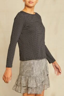 Marley Long Sleeve Tee - Nissi Stripe Black -Outlet Sleek Vest Store 0296 Marley Nissa Stripe 3322 web fa30a219 317e 4d2a b78a aaf724cb4e7f