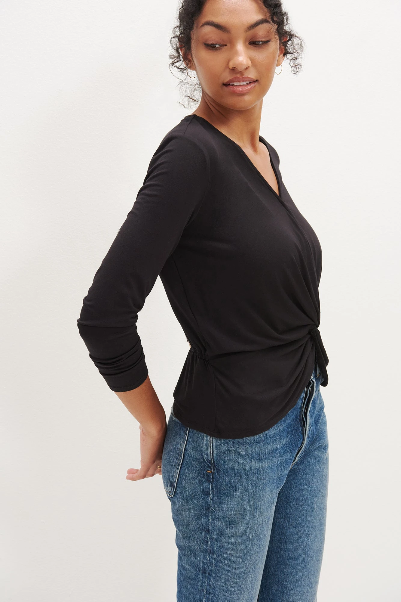 Stinson Long Sleeve Dream Knit Tee - Black 5 Stinson Long Sleeve Dream Knit Tee - Black - Image 5