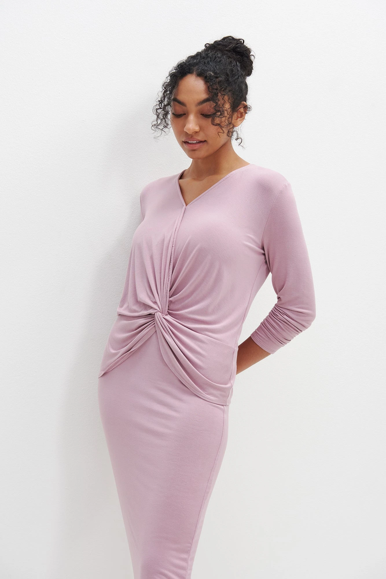 Stinson Long Sleeve Dream Knit Tee - Lilac 2 Stinson Long Sleeve Dream Knit Tee - Lilac - Image 2