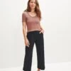 Willow Paris Rib Pants - Black