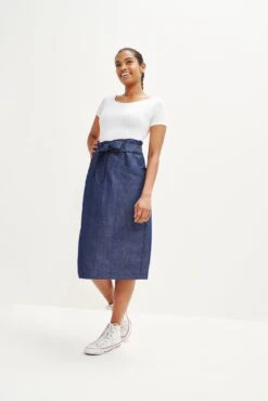 Romy Denim Skirt -Outlet Sleek Vest Store 0342 Romy Denim 0431 web