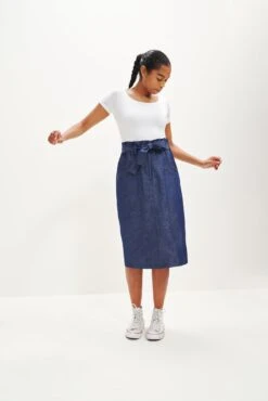 Romy Denim Skirt -Outlet Sleek Vest Store 0342 Romy Denim 0434 web
