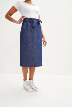 Romy Denim Skirt -Outlet Sleek Vest Store 0342 Romy Denim 0442 web