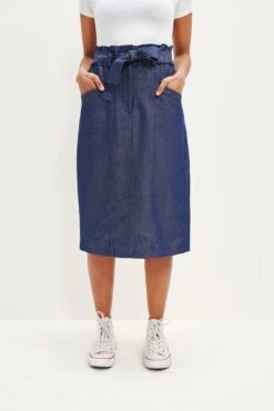 Romy Denim Skirt -Outlet Sleek Vest Store 0342 Romy Denim 0446 web