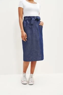 Romy Denim Skirt -Outlet Sleek Vest Store 0342 Romy Denim 0448 web