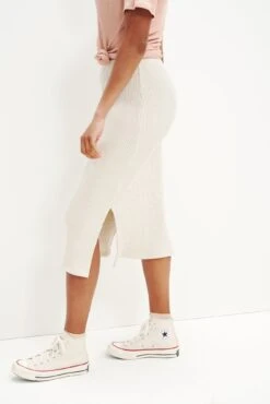 Vindy Linen Rib Skirt -Outlet Sleek Vest Store 0343 Vindy Linen Rib Linen 0313 Web