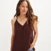 Gretta Cottonseed Cupro Tank - Earth - ReAmour