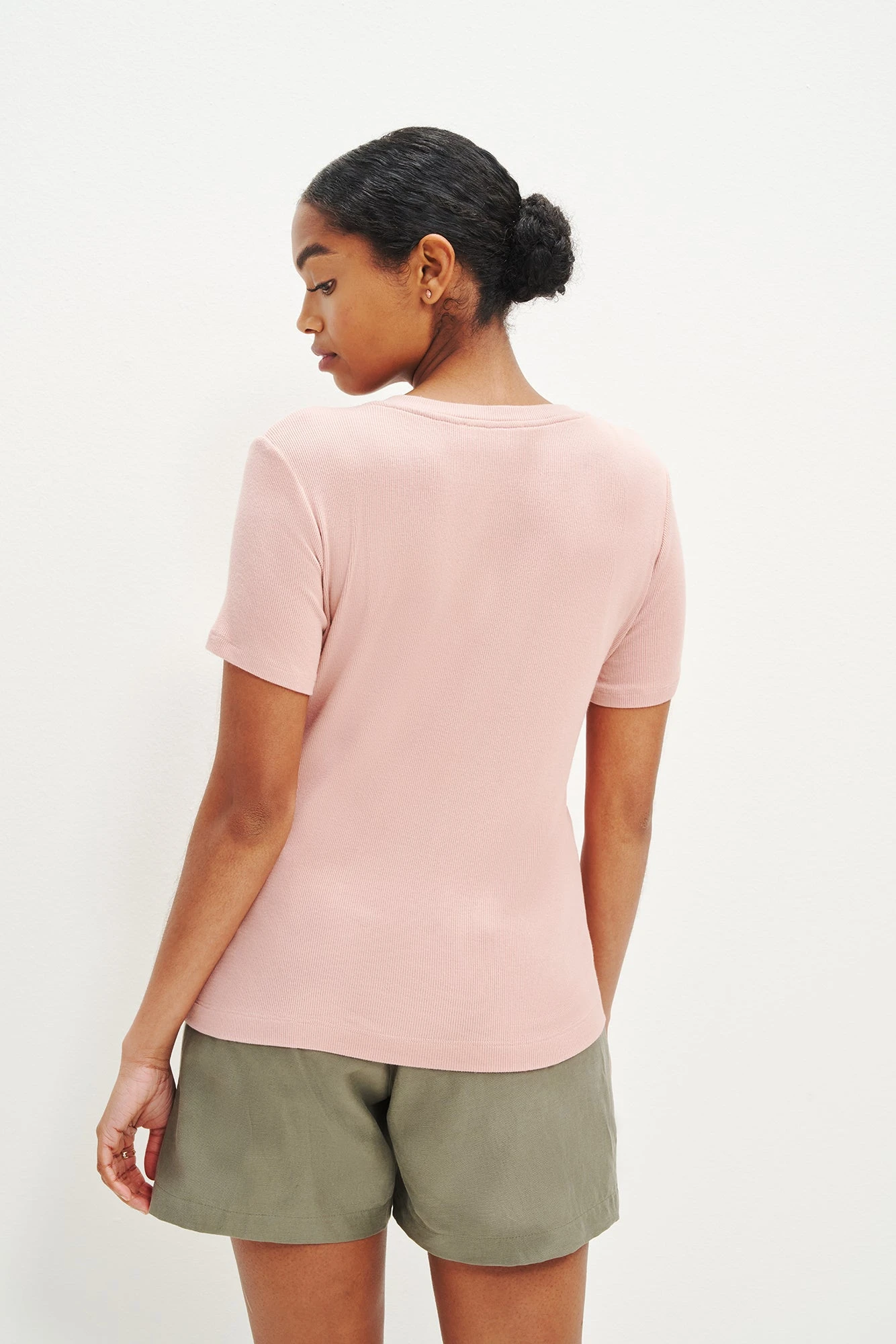 Berkeley Dream Rib Tee - Rose 2 Berkeley Dream Rib Tee - Rose - Image 2