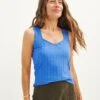 Bettina Ribbed Tank - Lapis