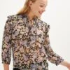 Camila Nouveau Silk Blouse - Midi Floral Lavender - ReAmour