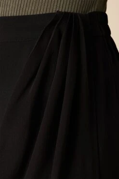 Sosi Washable Silk Wrap Skirt - Black -Outlet Sleek Vest Store 03 10173 Sosi Black 5