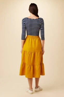 Jill Linen Skirt - Sunflower -Outlet Sleek Vest Store 0404 Jill Sunflower 3