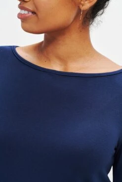 Francoise 3/4 Sleeve Dream Knit Tee - Ocean -Outlet Sleek Vest Store 0422 3Q Slv Francoise Ocean 1369 web 0fc2a0b9 71b7 4340 ad84 65753cfa1c30