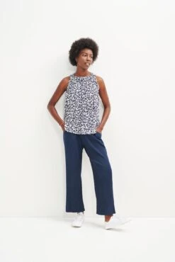 Floret Silken Modal Tank - Navy Sauvage