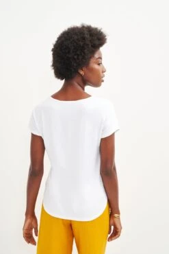 Chessa Dream Knit Tee - White -Outlet Sleek Vest Store 0505 Chessa White 0789 web 2b50aa23 30b9 454b b702 5ac422f0e836