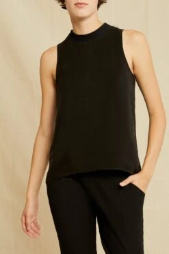 Pippen Mixed Cupro Tank - Black - ReAmour