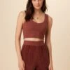 Rosa Paris Rib Tank - Earth