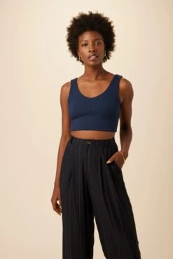 Rosa Paris Rib Tank - Ocean - ReAmour