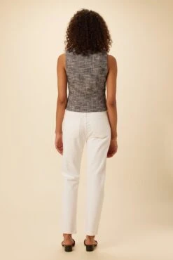 Kinsley Upcycled Top - Navy -Outlet Sleek Vest Store 0531 Kinsley Navy Boucle 3