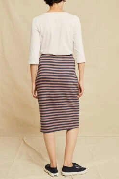 Irina Luxe Terry Skirt -Outlet Sleek Vest Store 0547 Irina Ocean Rose Stripe 2182 web