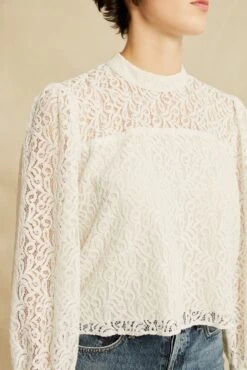 Mathea Upcycled Lace Top - Ivory -Outlet Sleek Vest Store 0610 Mathea Ivory 1745 web cfcc0812 6024 4055 b473 d3970009faf6