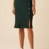 Gadot Paris Rib Skirt - Darkest Spruce