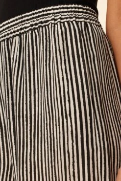 Salice Washable Silk Pants - Ink Stripe -Outlet Sleek Vest Store 0714 Salice Silk Ink Stripe 4