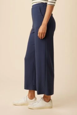 Charlie Wide Leg Pant - Navy -Outlet Sleek Vest Store 0761R3 Charlie Navy 2