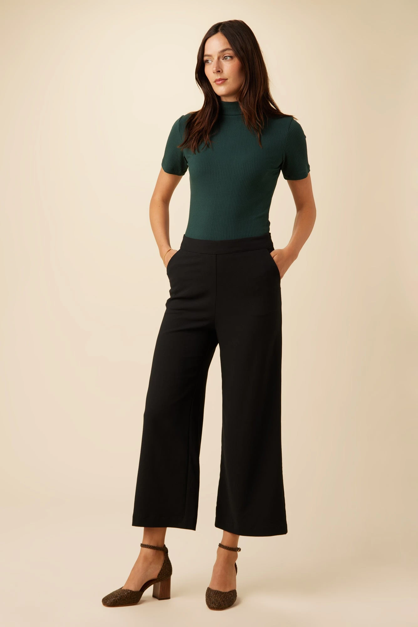 Charlie Wide Leg Pant - Black 2 Charlie Wide Leg Pant - Black - Image 2