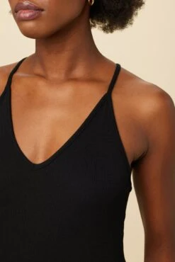 Jada Dream Rib Tank - Black -Outlet Sleek Vest Store 09 1329 Jada Dream Rib Black 4