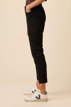 Graziella Woven Spandex Pant - Black -Outlet Sleek Vest Store 10073R1 Graziella Woven Modal Black 2