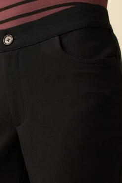 Graziella Woven Spandex Pant - Black -Outlet Sleek Vest Store 10073R1 Graziella Woven Modal Black 5