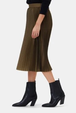 Blaze Skirt - Bronzed Olive 7 Blaze Skirt - Bronzed Olive -Outlet Sleek Vest Store 10108 Blaze Pleated Bronzed Olive 2
