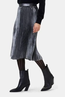 Blaze Skirt - Pewter -Outlet Sleek Vest Store 10108 Blaze Pleated Pewter 2