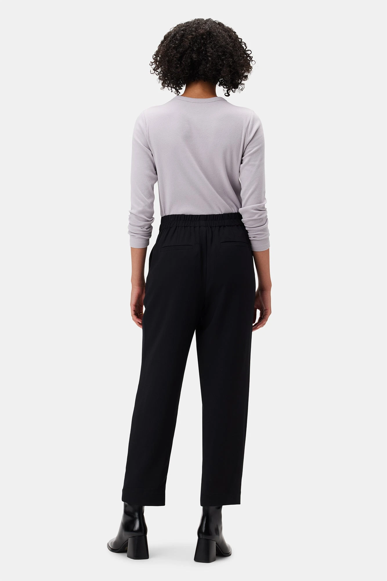 Roni Cotton Modal Spandex Pant - Black 3 Roni Cotton Modal Spandex Pant - Black - Image 3