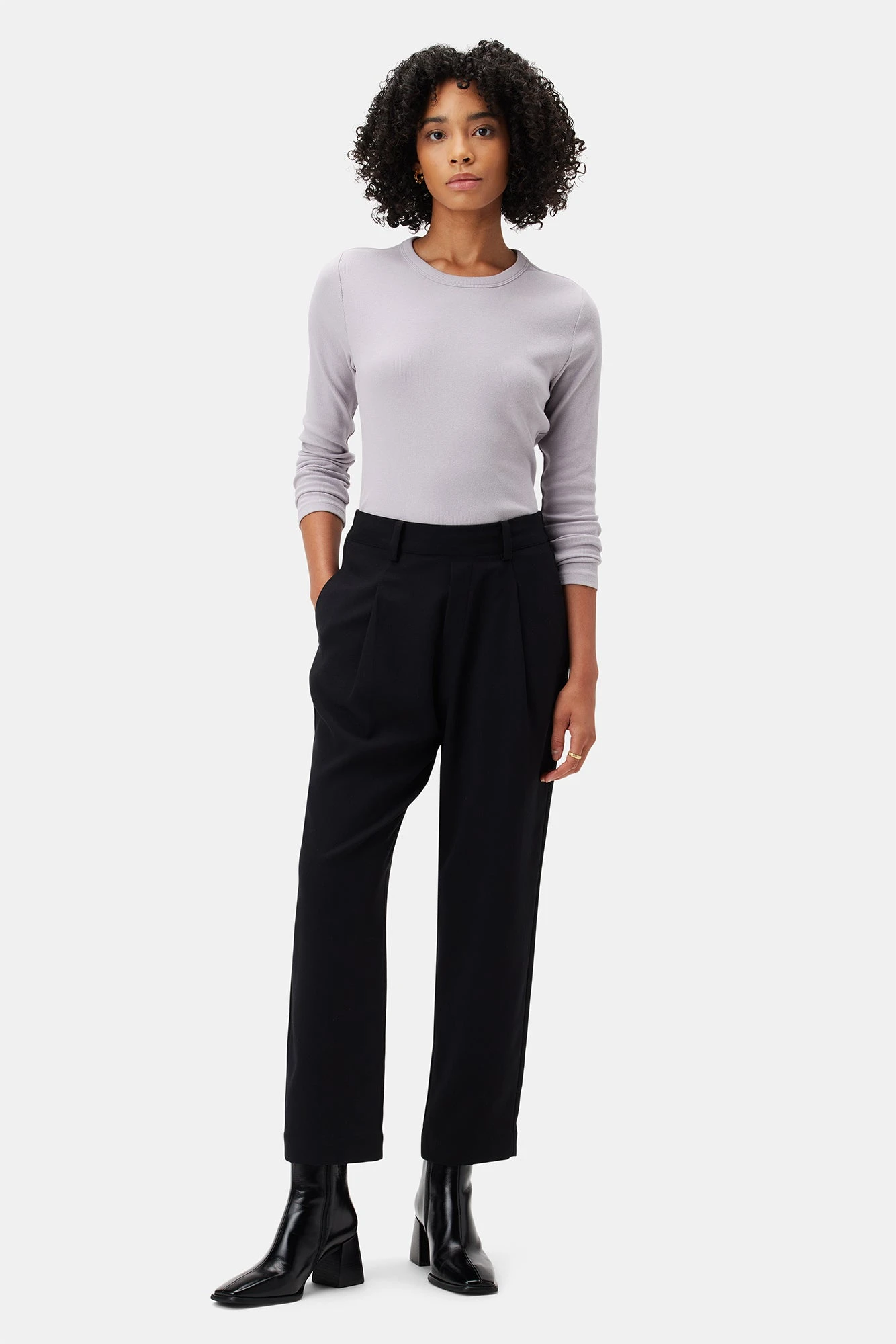Roni Cotton Modal Spandex Pant - Black 4 Roni Cotton Modal Spandex Pant - Black - Image 4