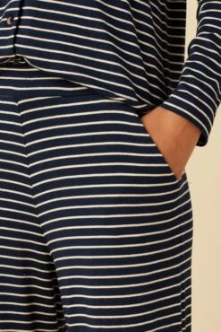 Lark Dream Knit Pajama Pants - Navy And White -Outlet Sleek Vest Store 12 0236 Lark Harbor Amsterdam Stripe Navy White 5