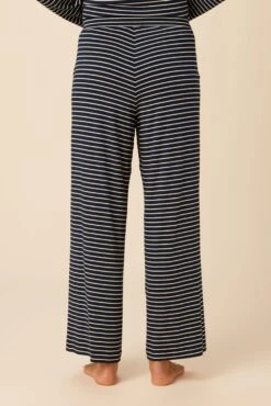Lark Dream Knit Pajama Pants - Navy And White -Outlet Sleek Vest Store 12 0236 Lark Harbor Amsterdam Stripe Navy White 6