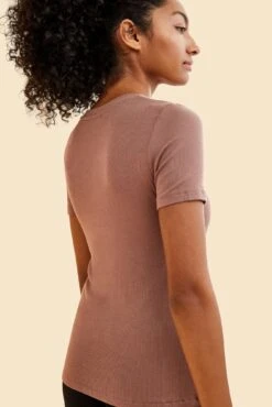 Talin Dream Rib Tee -Outlet Sleek Vest Store 1329 Jada 2x1 Rib Dark Nutmeg 9842 web