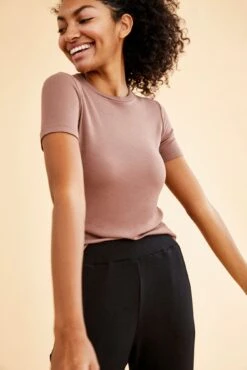 Talin Dream Rib Tee -Outlet Sleek Vest Store 1329 Jada 2x1 Rib Dark Nutmeg 9902 web