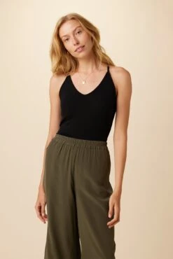 Jada Dream Rib Tank - Black - ReAmour