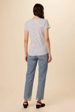 Joline Tee - Gigi White Stripe -Outlet Sleek Vest Store 1334 Joline Gigi Stripe White 3